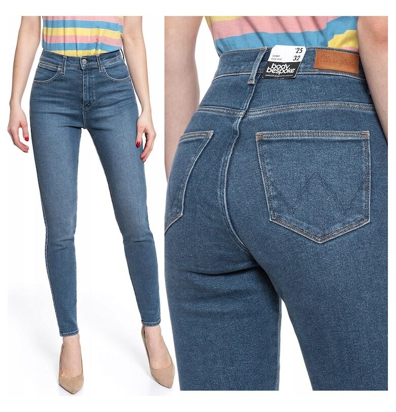 Дамски дънки -  High Skinny - 16894-184 - Памучни - Дълги - Petite - Дънкови - W24-L32 US - Сини Wrangler