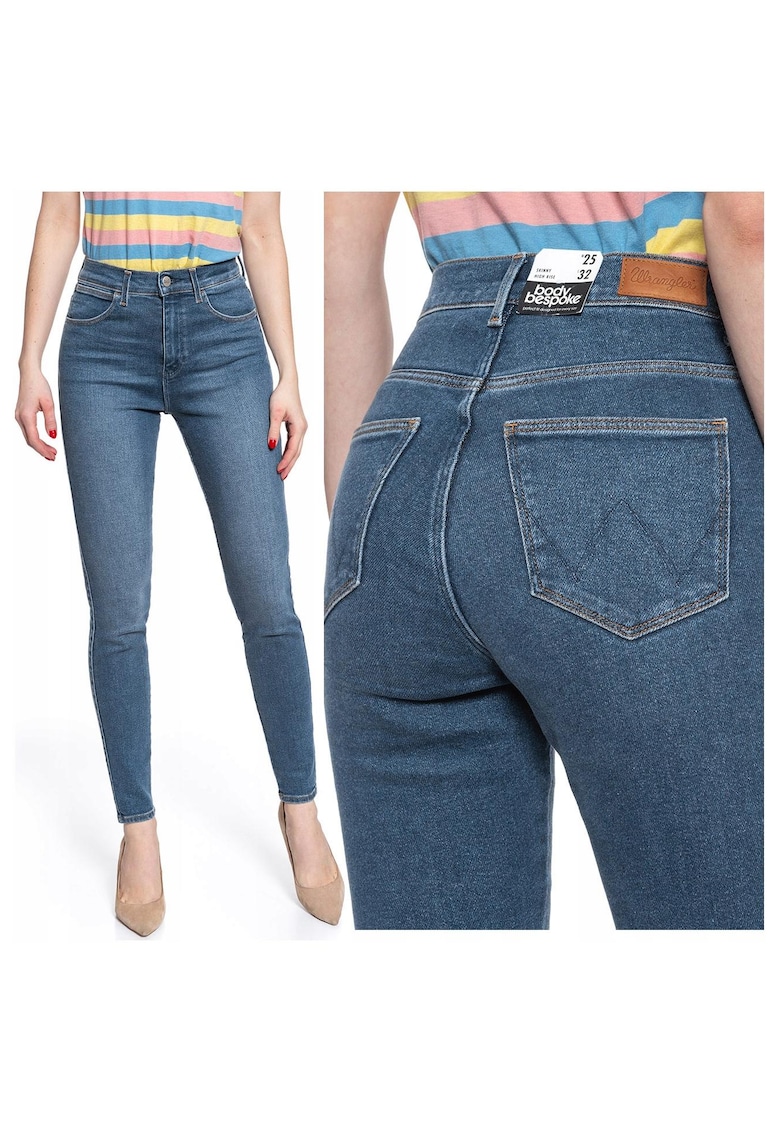 Дамски дънки - High Skinny - 16894-184 - Памучни - Дълги - Petite - Дънкови - W24-L32 US - Сини Wrangler