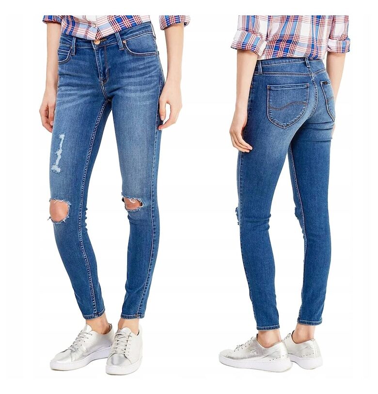 Дамски дънки -  Jodee - 24845-46 - Памучни - Дълги - Petite - Дънкови - W28-L33 US - Сини Lee