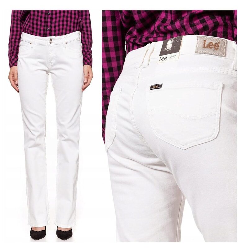 Дамски дънки -  L534Fr12 - 5625-46 - Памук - Дълги - Стандартна кройка - Дънкови - W28-L33 US - Бели Lee