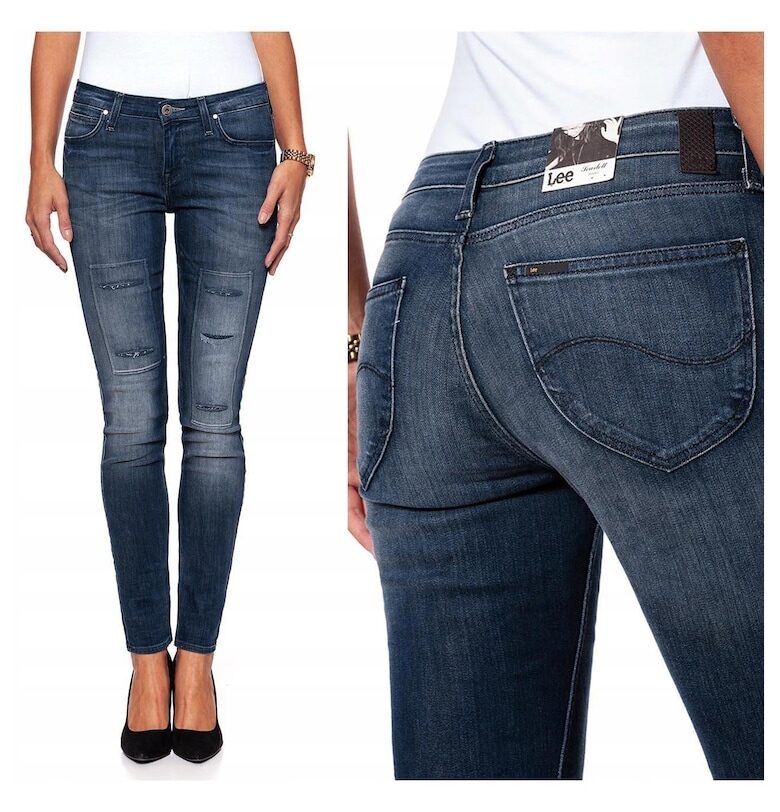 Дамски дънки -  Scarlett - 1234-44 - Памучни - Дълги - Petite - Дънкови - W26-L33 US - Сини Lee