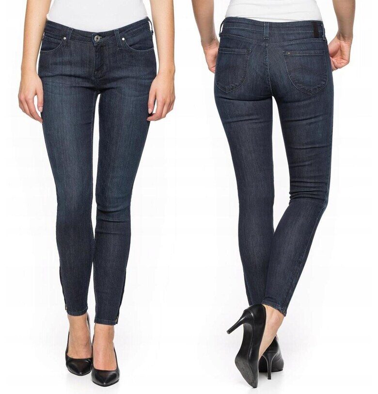 Дамски дънки -  Scarlett - 1260-45 - Памучни - Къси - Petite - Дънкови - W27-L33 US - Сини Lee