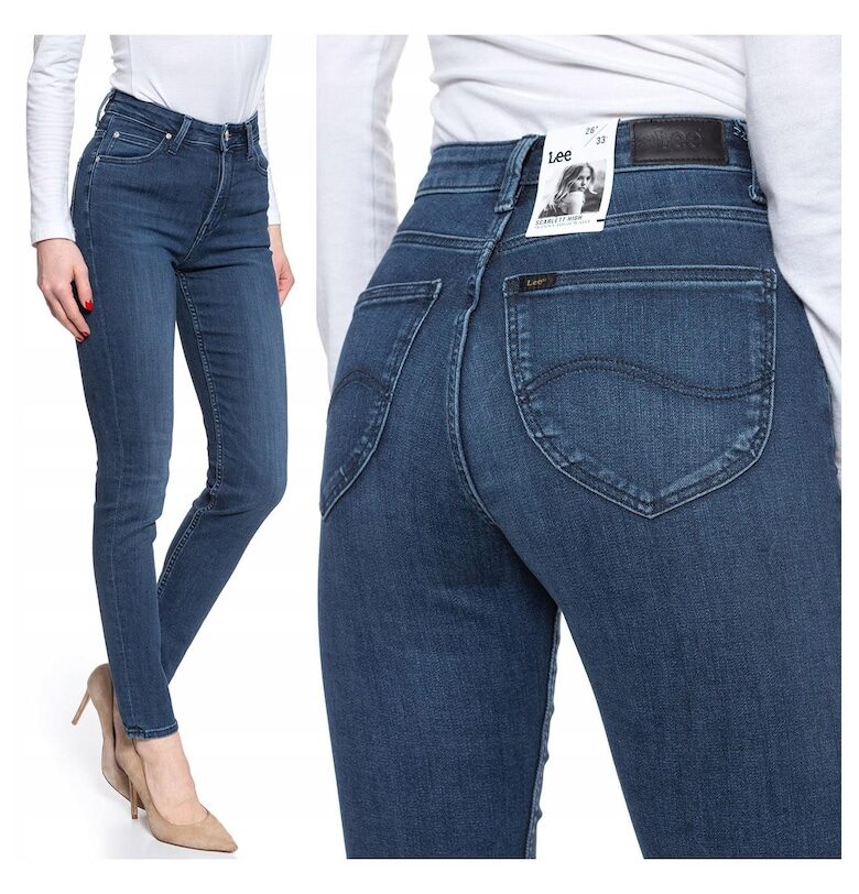 Дамски дънки -  Scarlett - 15888-27 - Памучни - Дълги - Petite - Дънкови - W25-L31 US - Сини Lee