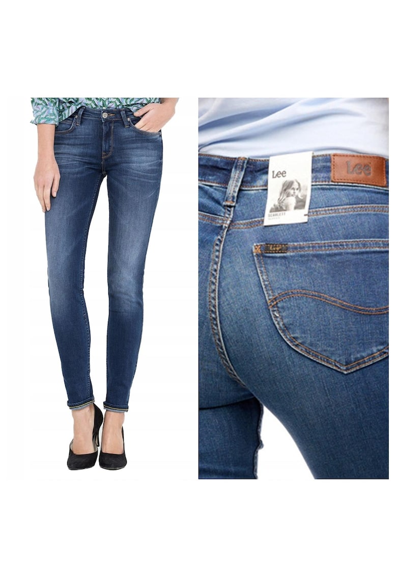 Дамски дънки - Scarlett - 43176-43 - Памучни - Дълги - Petite - Дънкови - W25-L33 US - Сини Lee