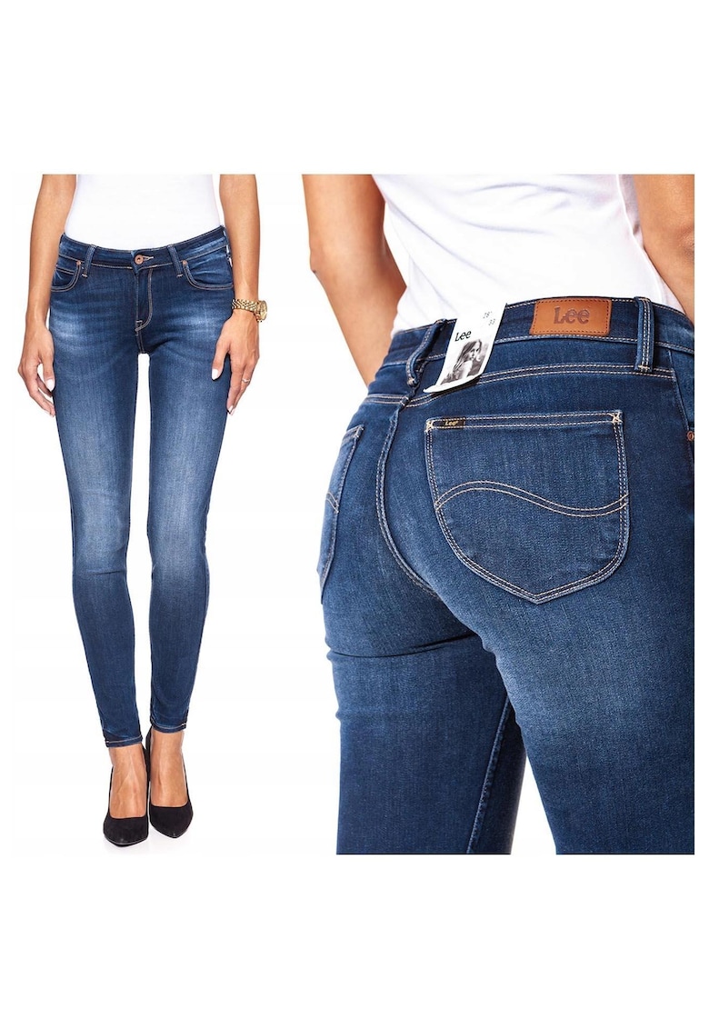 Дамски дънки - Scarlett - 4470-26 - Памучни - Дълги - Petite - Дънкови - W24-L31 US - Сини Lee