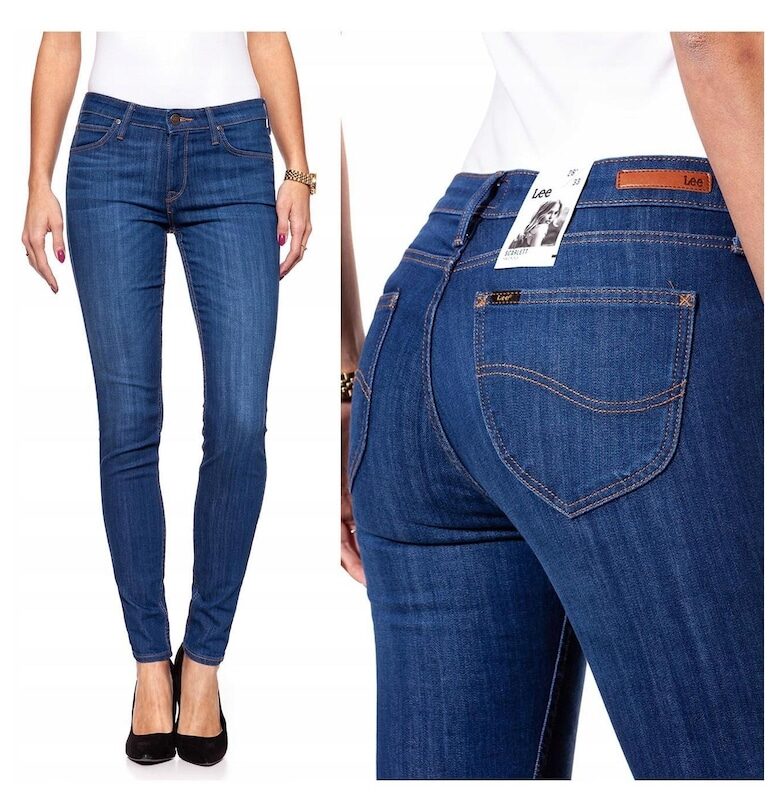 Дамски дънки -  Scarlett - 7507-43 - Памучни - Дълги - Petite - Дънкови - W25-L33 US - Сини Lee