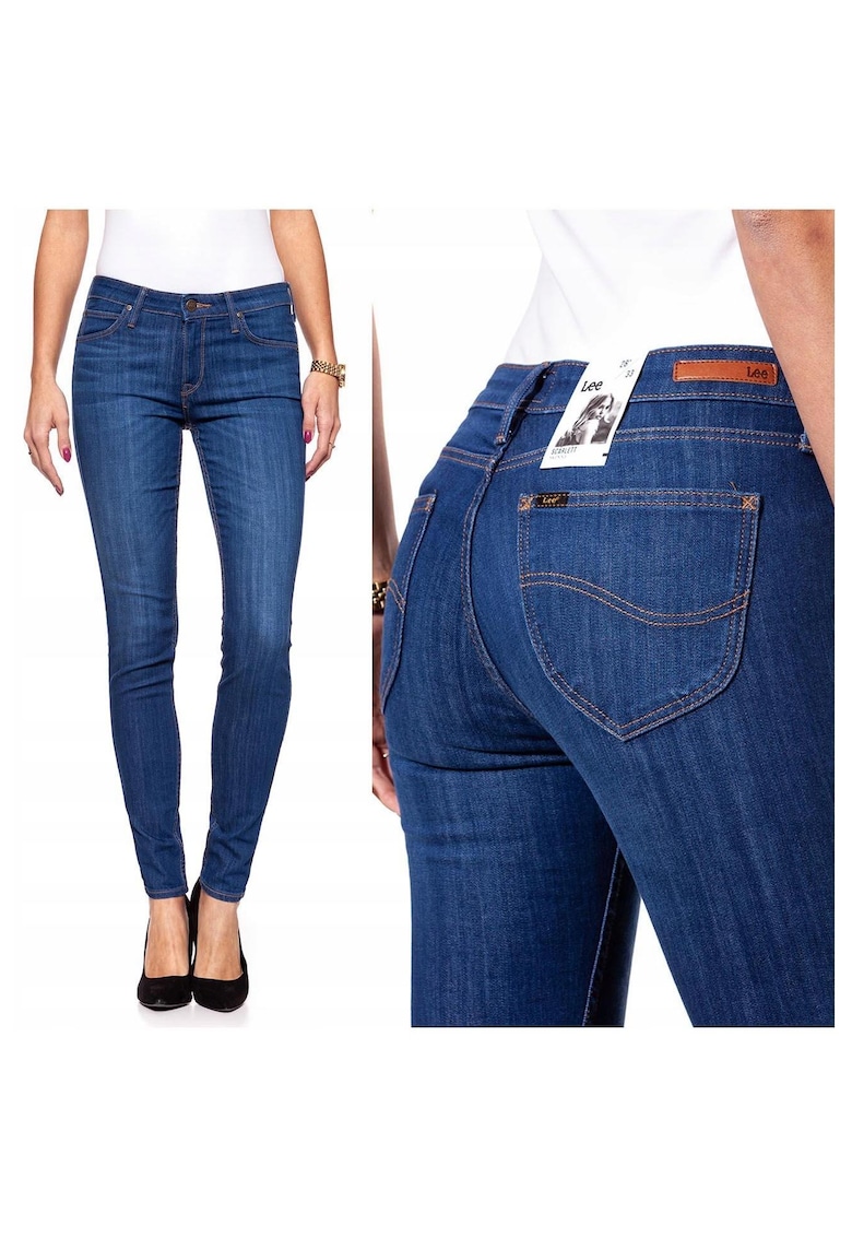 Дамски дънки - Scarlett - 7507-43 - Памучни - Дълги - Petite - Дънкови - W25-L33 US - Сини Lee