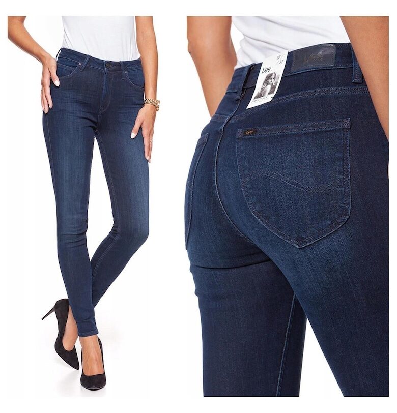 Дамски дънки -  Scarlett High - 2984-26 - Памучни - Дълги - Petite - Дънкови - W24-L31 US - Сини Lee