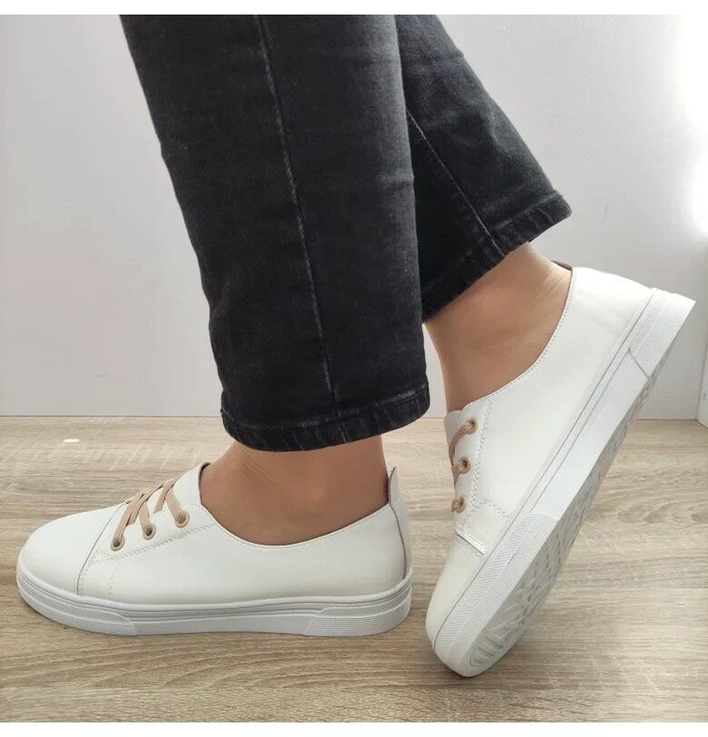 Дамски ежедневни обувки  88727 Бели с бежово - Бяло - Бял FRANCO GERARDO