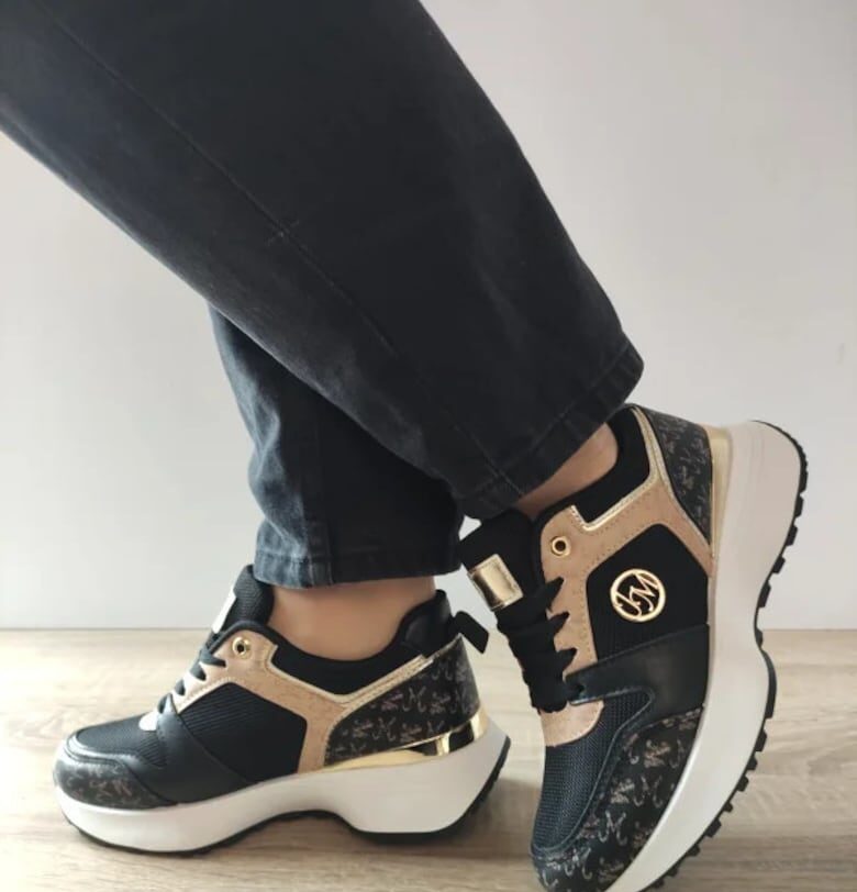 Дамски ежедневни обувки  Wsc250524-1 - черни със сиво - черни - Черен Jomix