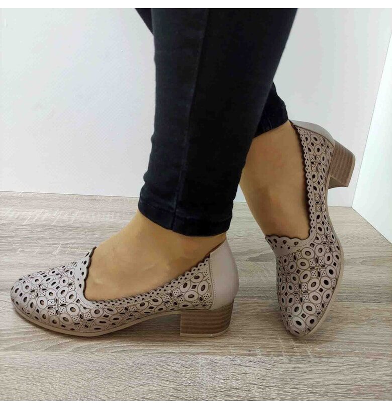 Дамски ежедневни перфорирани обувки  Сив DOGATI