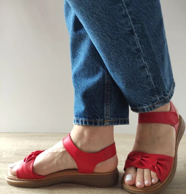 Дамски ежедневни сандали  33193 Червени - Червени - Червен FORMAZIONE