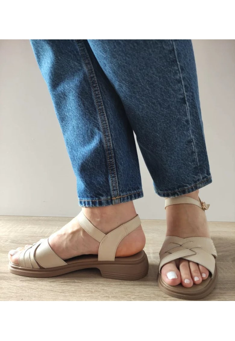 Дамски ежедневни сандали 5251 крем - крем - Крем FORMAZIONE