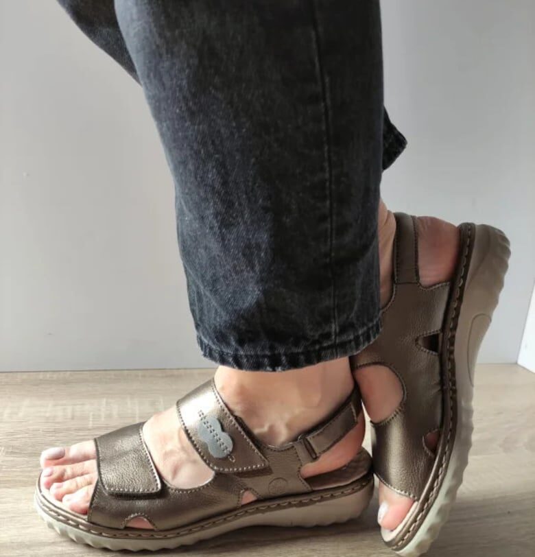 Дамски ежедневни сандали  60462-90 Бронз - Бронз - Rieker