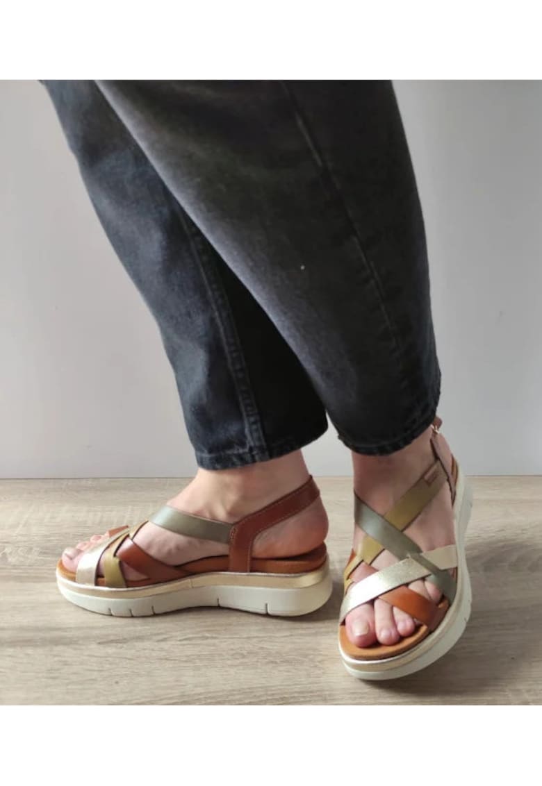 Дамски ежедневни сандали W4N-0650C1 Brandy + Cit - Кафяви - Кафяв Pikolinos