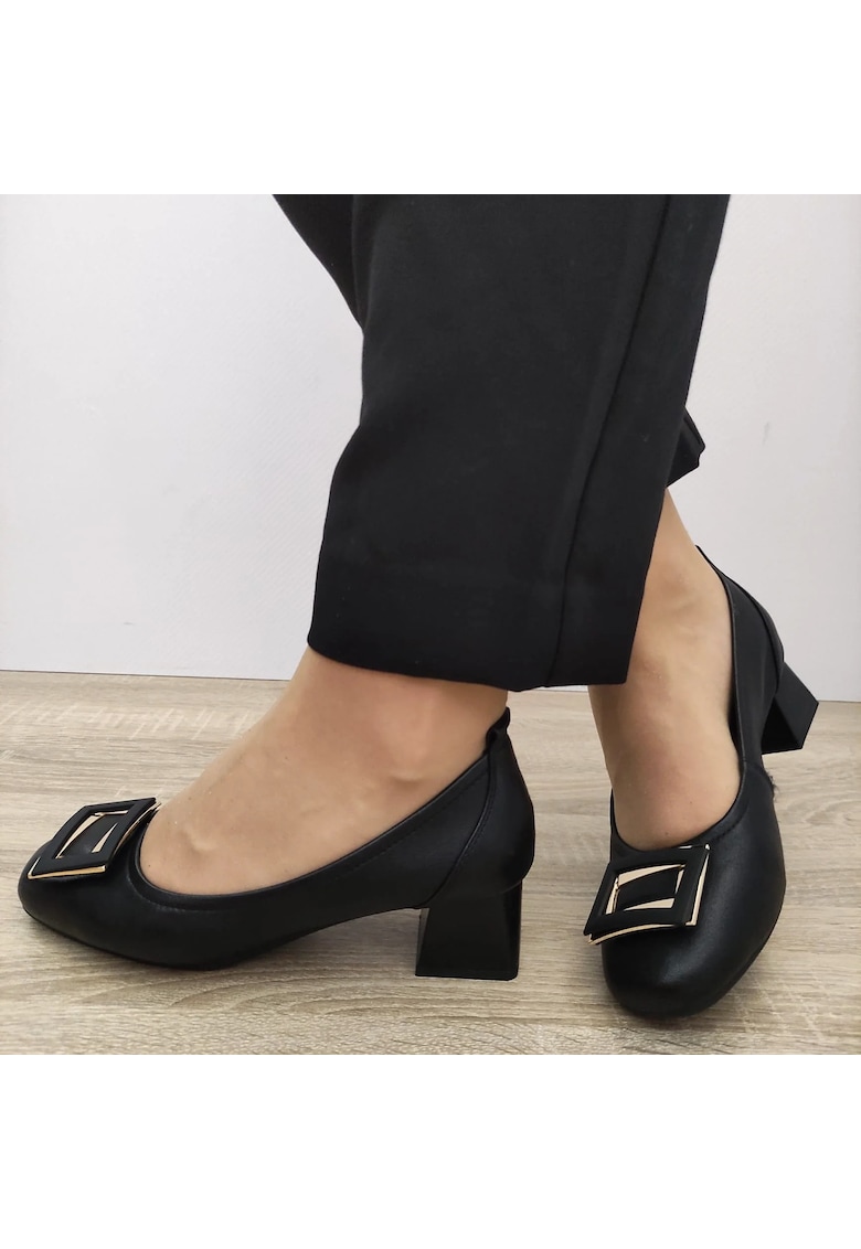 Дамски елегантни обувки 440011A 01-N черни - 36 - черни Pass