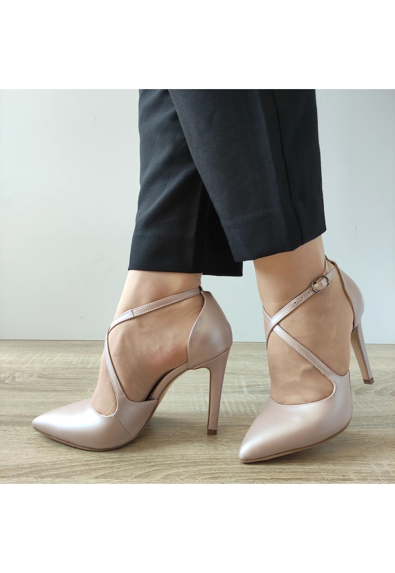 Дамски изрязани обувки Сив/Бежов PERLLA