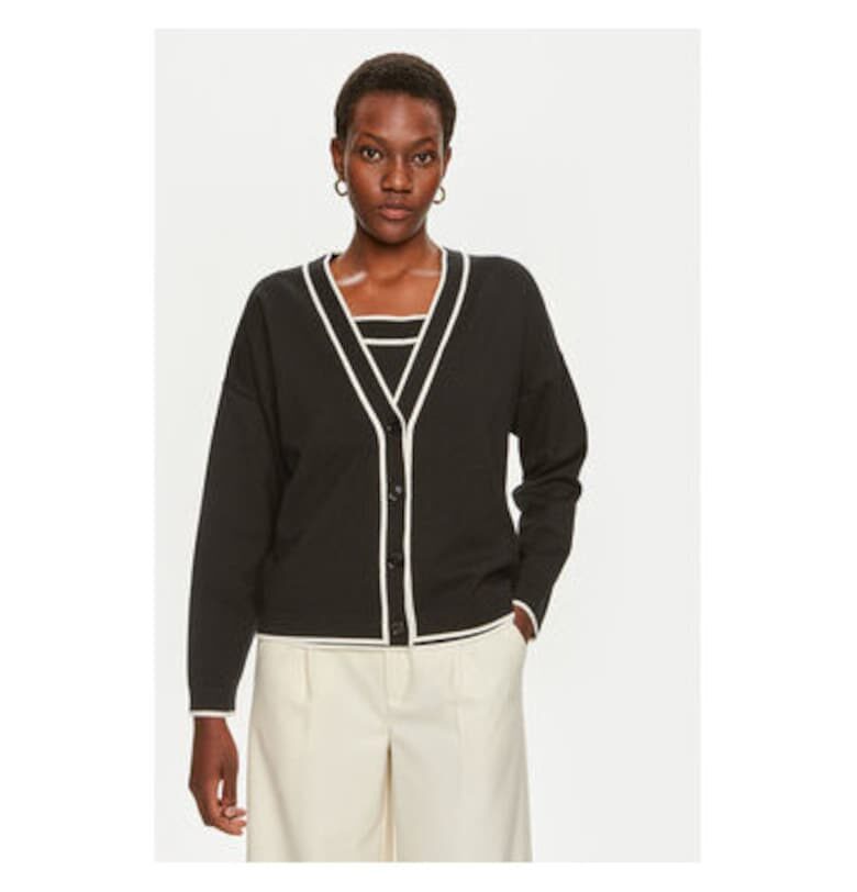 Дамски кардиган -  304313004 - Вискоза/Полиестер - Черен - Черен BOSS