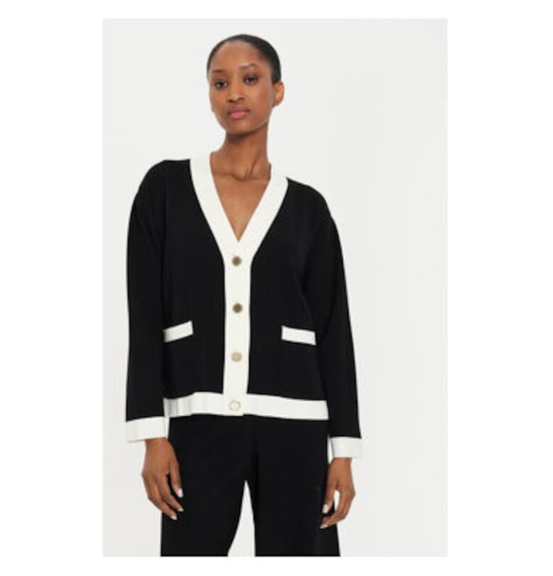 Дамски кардиган -  304638244 - Вискоза/Полиестер - Един размер INTL - Черен kontatto