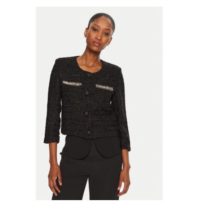 Дамски кардиган -  304724060 - Полиестер - Черен - Черен Rinascimento