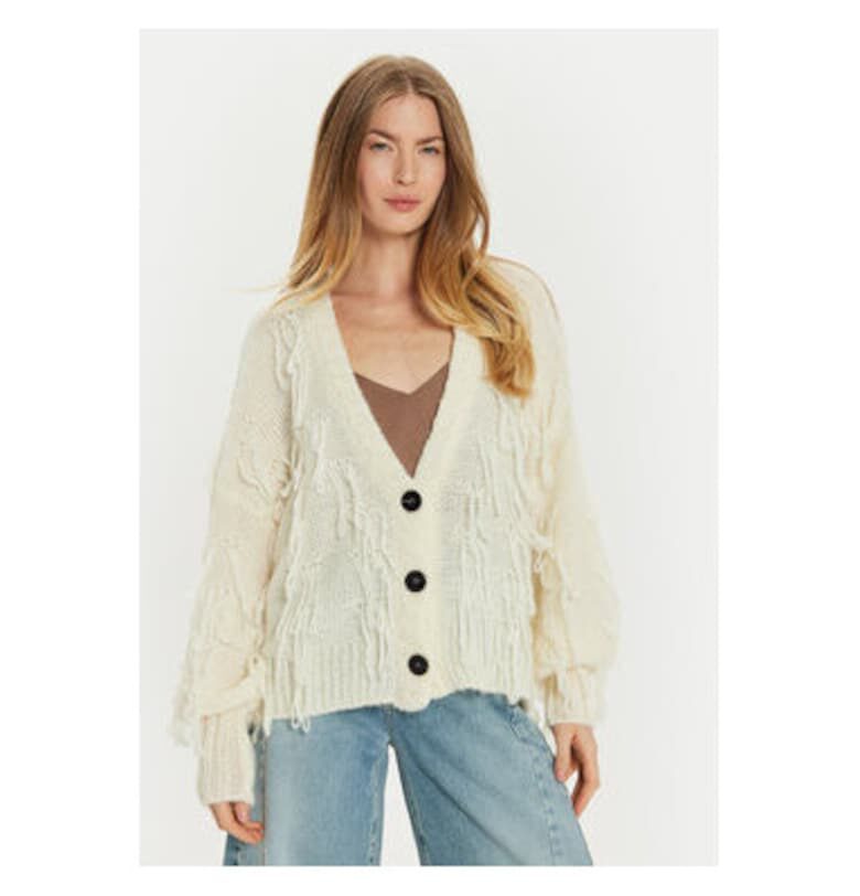 Дамски кардиган -  304948756 - Акрил/Мохер/Полиамид - Един размер INTL - Бежов VICOLO