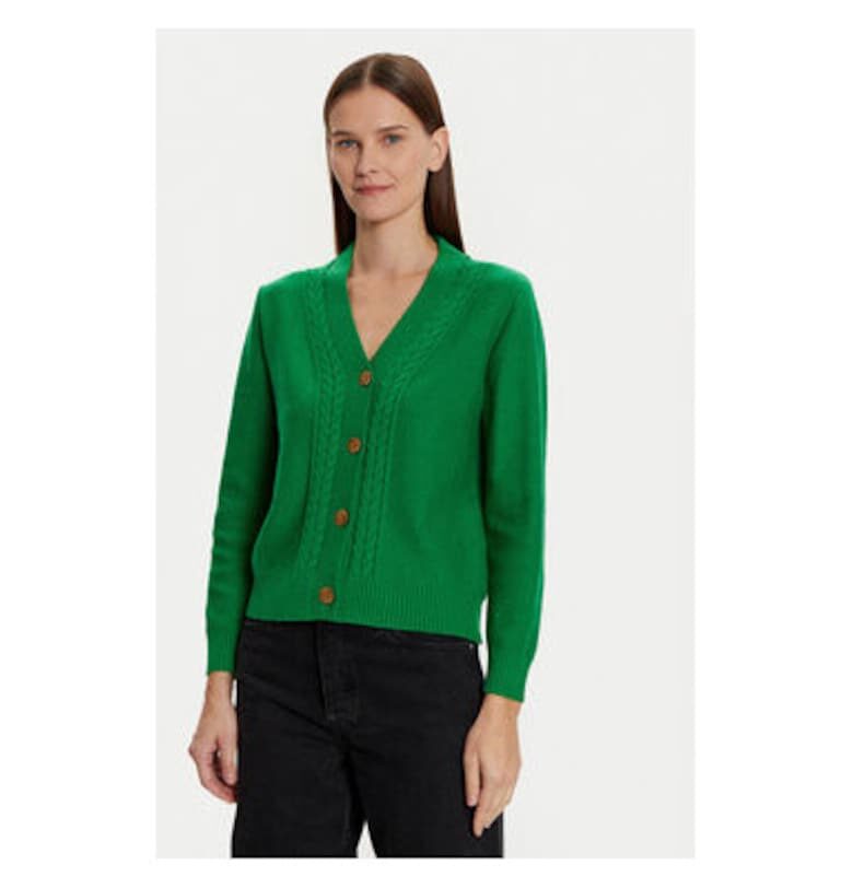 Дамски кардиган -  305071422 - Вискоза/Полиестер - Зелен - Зелен Tatuum