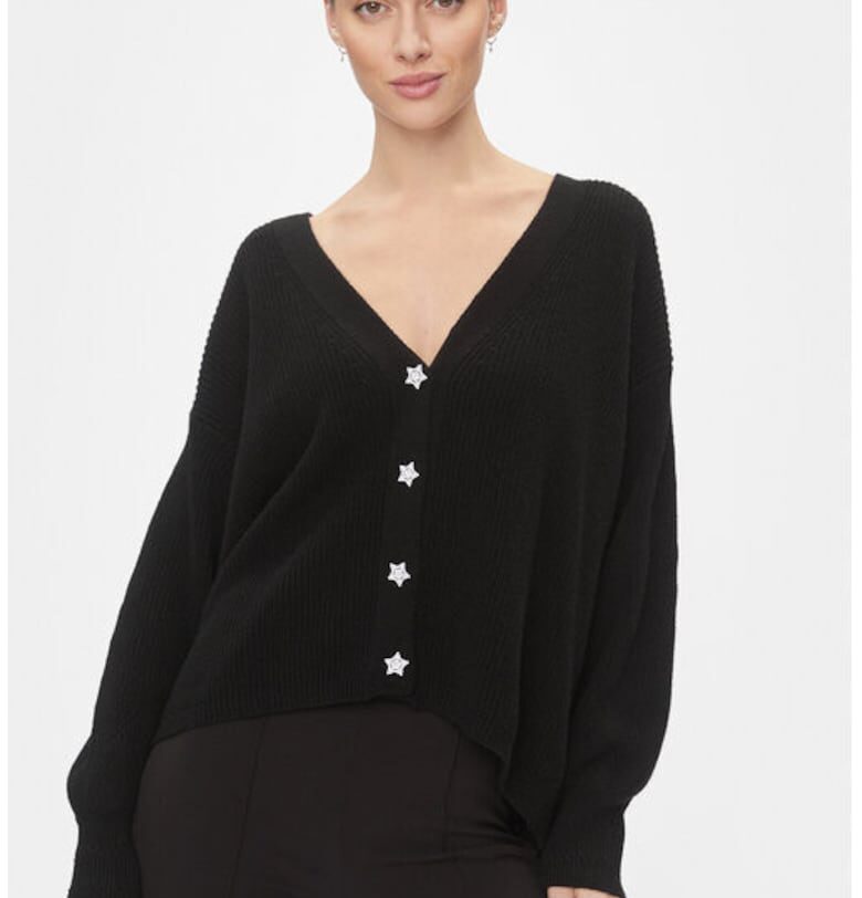 Дамски кардиган -  8000007732289 - Полиамид/Вискоза/Вълна - Един размер INTL - Черен kontatto