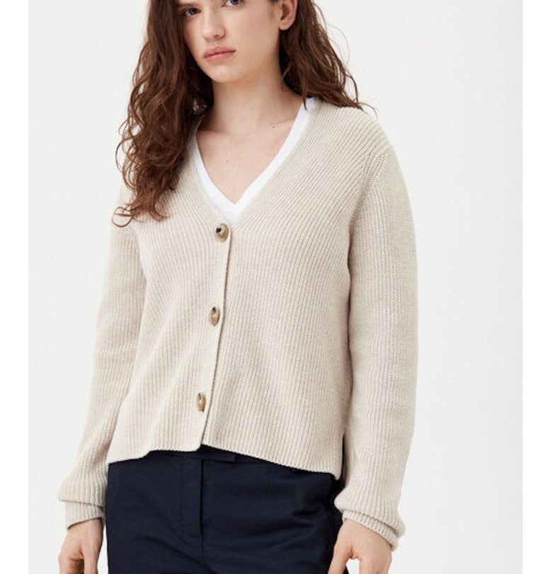 Дамски кардиган - Marc O'Polo - 304830297 - Памук - Бежов - Бежов marc o polo