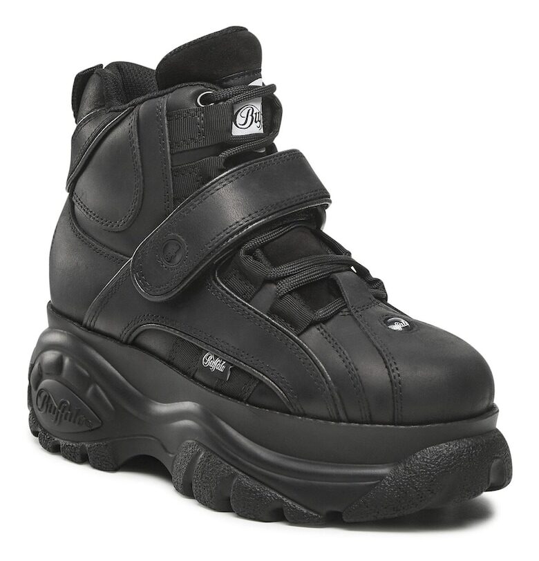 Дамски кецове -  301756354 - естествена кожа - черен Buffalo