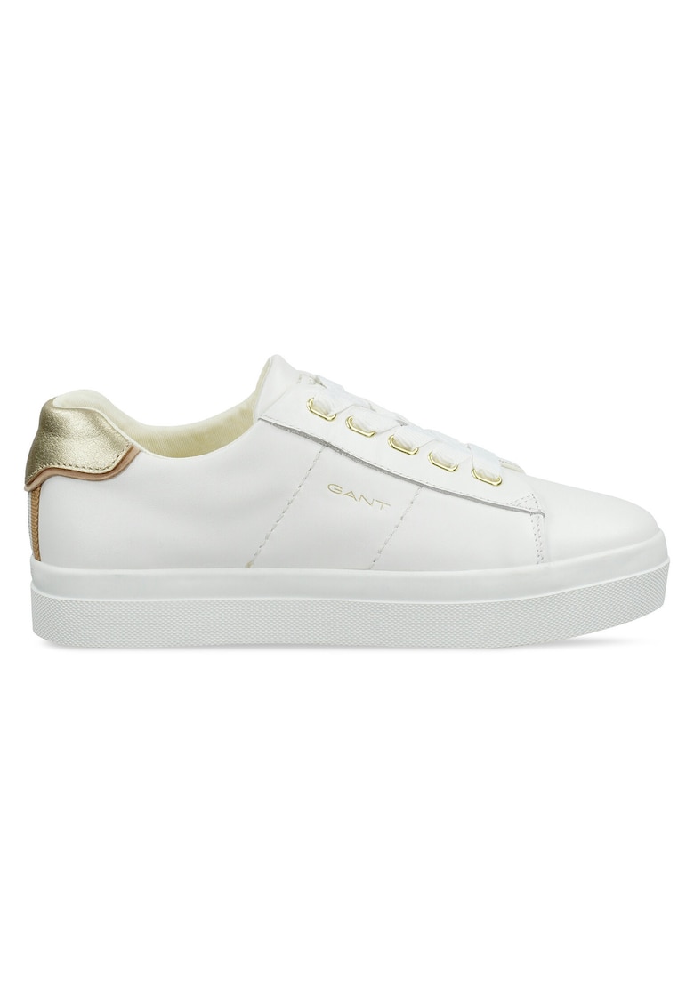 Дамски кецове - 305603302 - естествена кожа - бял Gant