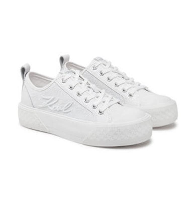 Дамски кецове - Карл Лагерфелд - 305061034 - текстил - бял - Karl Lagerfeld