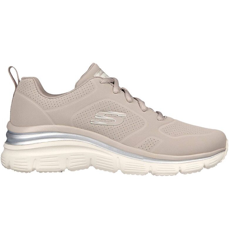 Дамски кецове -  Кожа - Бежов - Бежов Skechers