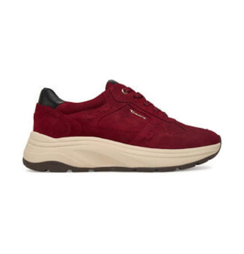 Дамски кецове - Тамарис - 305247476 - естествена кожа - червен Tamaris