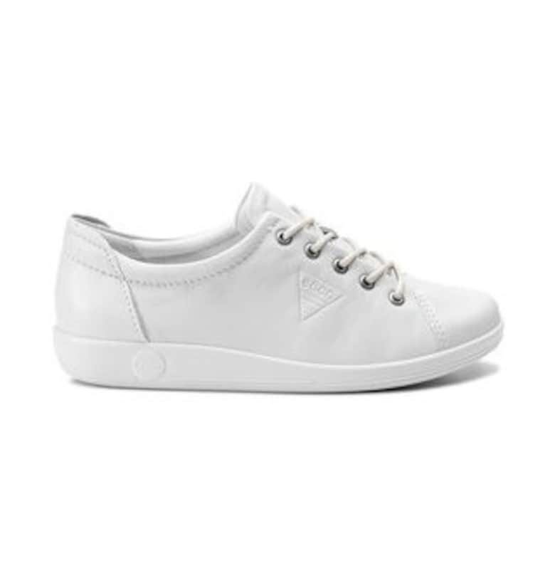 Дамски кецове -  естествена кожа - бели - удобни Ecco