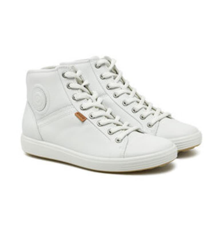 Дамски кецове -  естествена кожа - бял Ecco