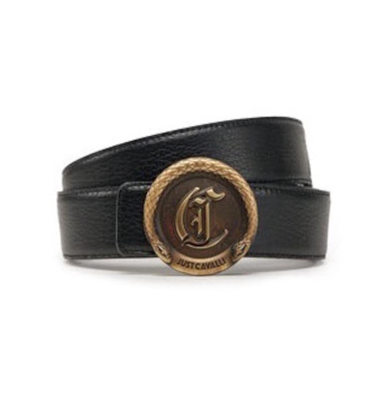 Дамски колан  черен - синтетичен материал JUST CAVALLI