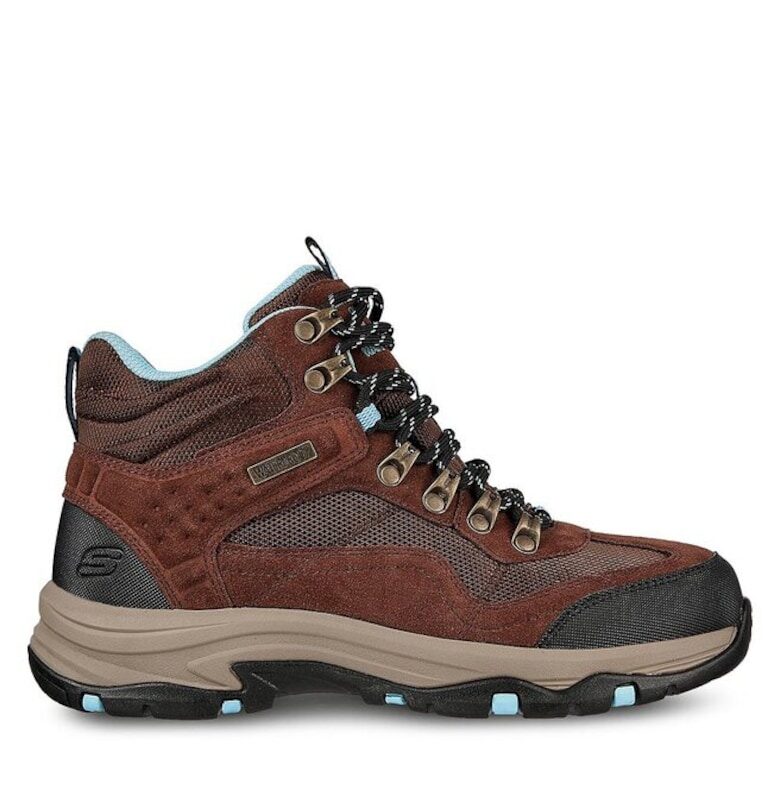 Дамски маратонки  302631728 - Велур/Текстил - Кафяв Skechers