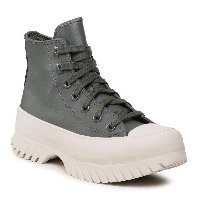 Дамски маратонки -  302719150 - Еко кожа - Сиви - Сив Converse