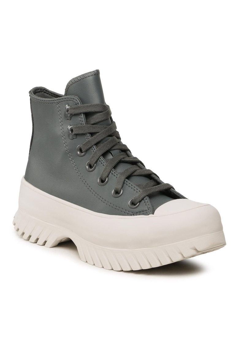 Дамски маратонки - 302719150 - Еко кожа - Сиви - Сив Converse