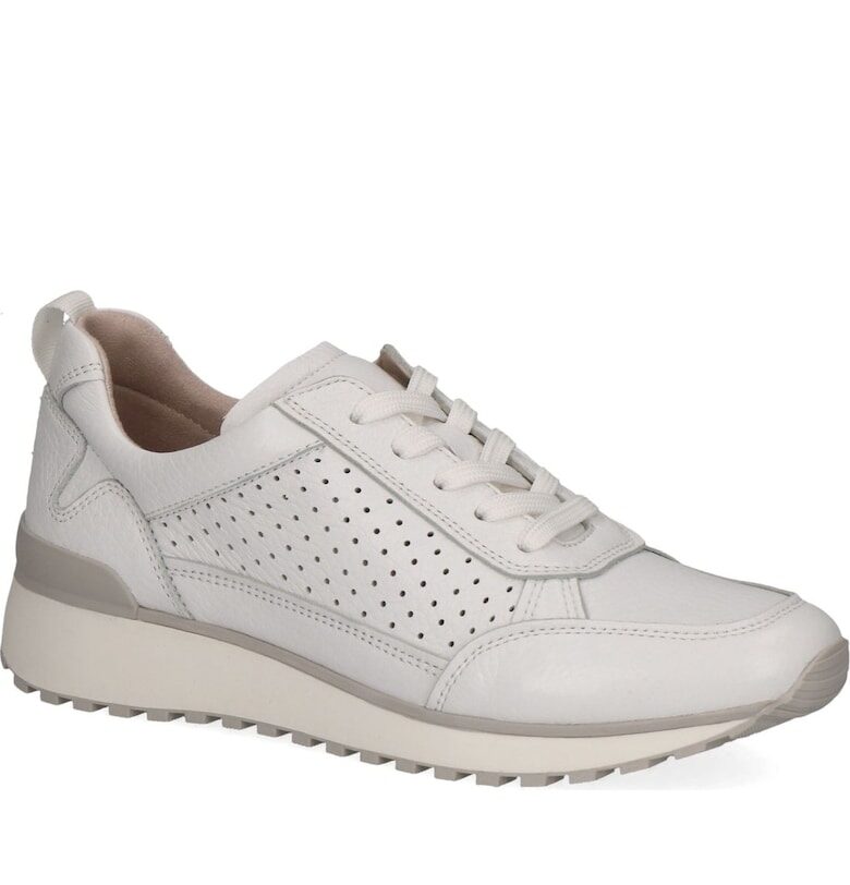 Дамски маратонки  естествена кожа - бели - Бял Caprice