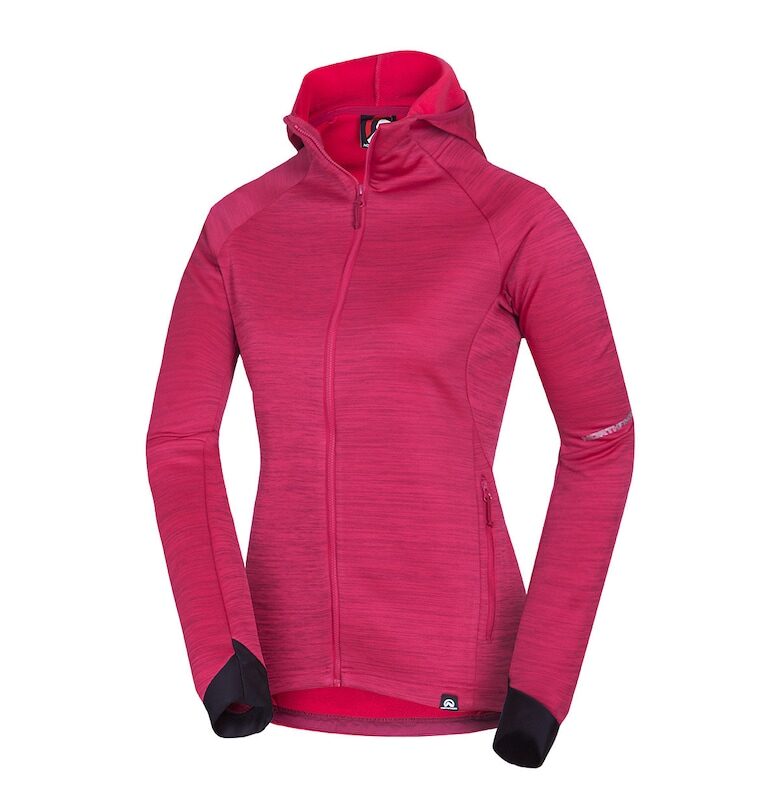 Дамски меланж полар с качулка Buin - Червен NORTHFINDER