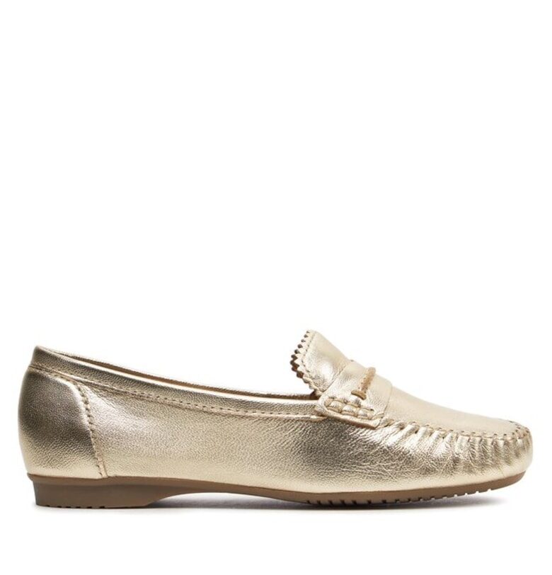 Дамски мокасини  303581176 - Естествена кожа - Златен - Златист Marco Tozzi