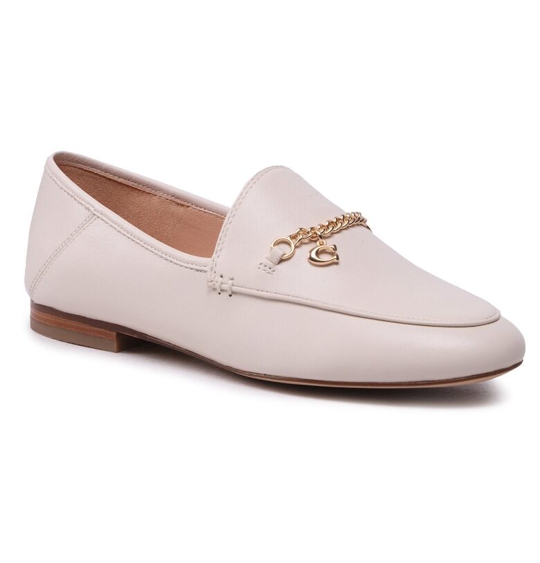 Дамски мокасини  CB989 - Естествена кожа - Бежов - Бежов Coach