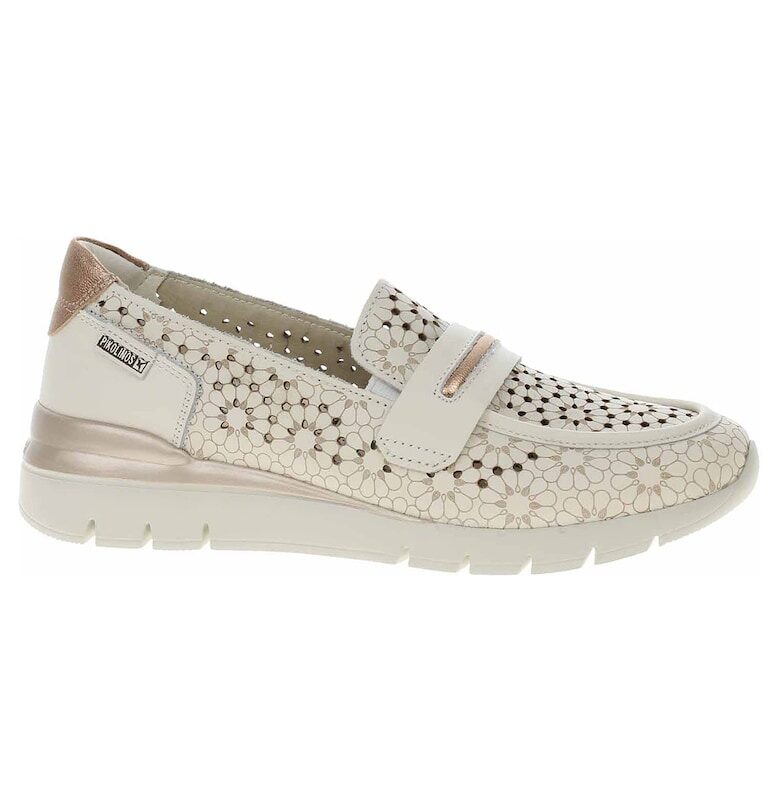 Дамски мокасини -  W4R-6518C1 - естествена кожа - бели - Бял Pikolinos