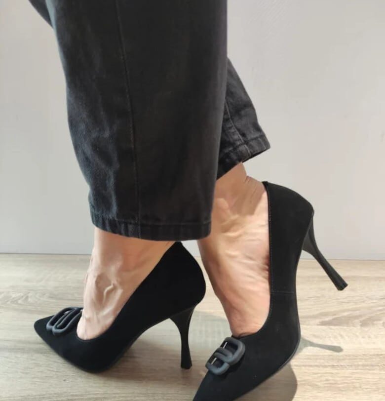 Дамски обувки  015Ta2 01-I - Елегантни - Черни Велур - Черни - Черен Epica