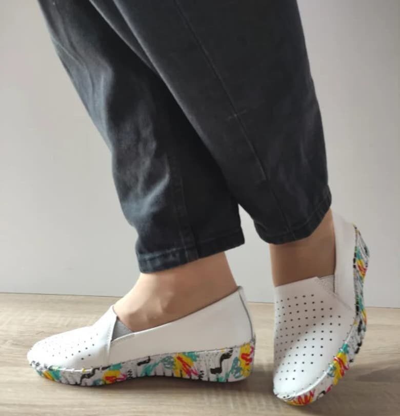 Дамски обувки  03664 перфорирани Бял - Бял Maria Conti