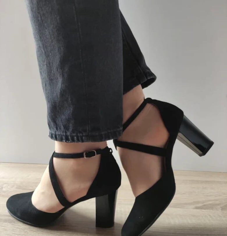 Дамски обувки  27336 - Елегантни - Черни Велур - Черно - Черен Antonio