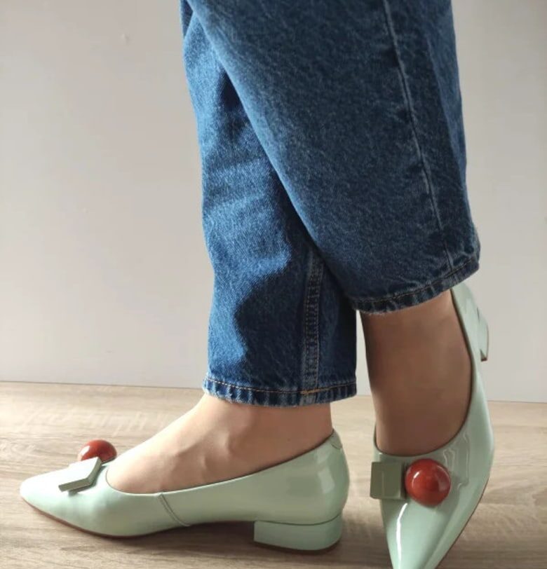 Дамски обувки  460002D 06-L Елегантни - Лак Зелени - Зелен Pass