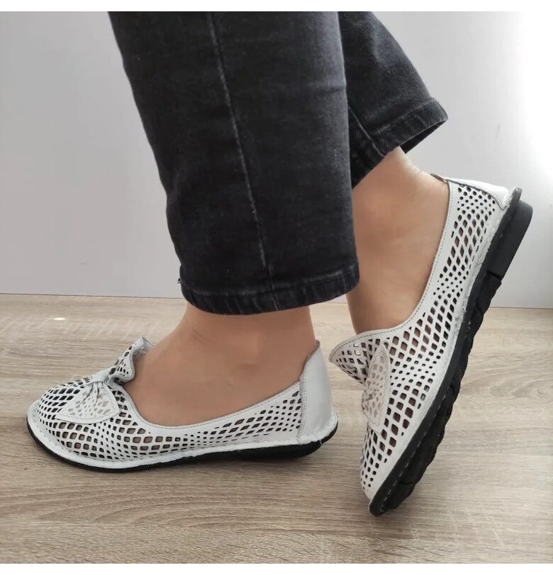 Дамски обувки  6670-02 - перфорирани - Бели - Бял - Бял DOGATI