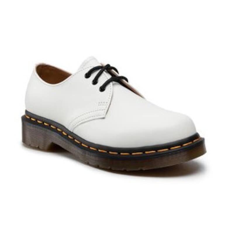 Дамски обувки Dr.Martens Glany 1461 Smooth - естествена кожа - бяло Dr Martens